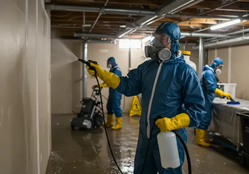 Basement Sanitization and Antimicrobial Treatment process in Bar Nunn, WY